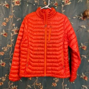 Marmot Highlander Orange Puffer Down Jacket